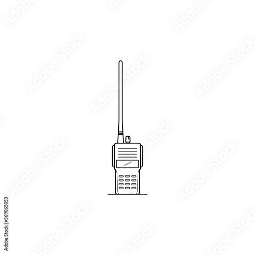 Walkie talkie icon isolated vector graphics