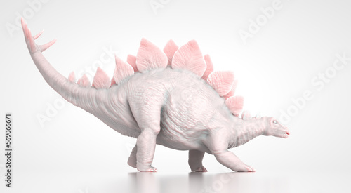 Stegosaurus on white backgr...