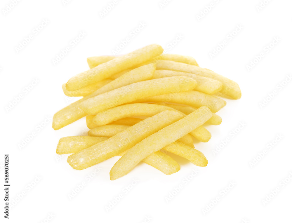 fried potato sticks isolated on white background fried potato sticks isolated on white background