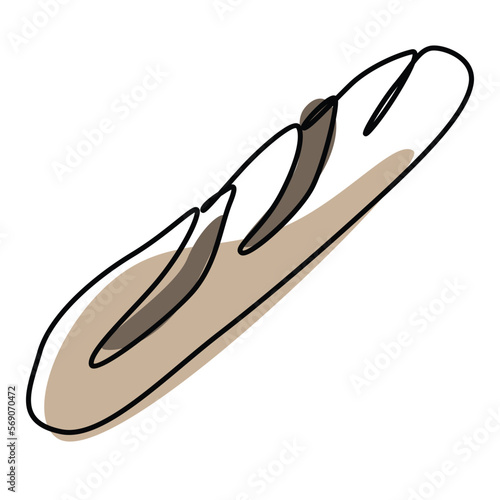 Single continuous line drawing of stylized sweet fresh bake bakery pastry in minimal continuous one line Modern one line draw design vector illustration for cafe or food delivery service
