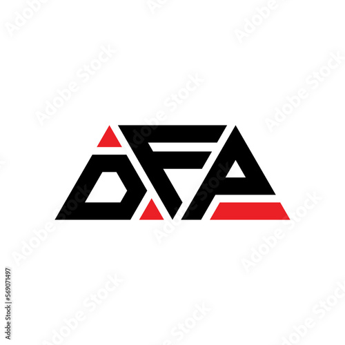 DFP triangle letter logo design with triangle shape. DFP triangle logo design monogram. DFP triangle vector logo template with red color. DFP triangular logo Simple, Elegant, and Luxurious Logo...