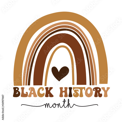 Black history month rainbow