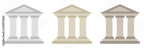 Bank in flat style isolated