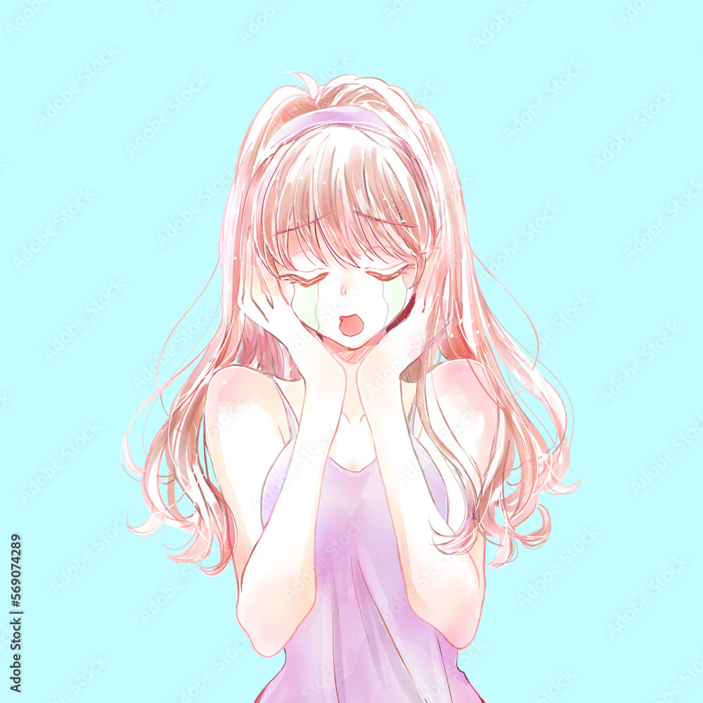 号泣している女性