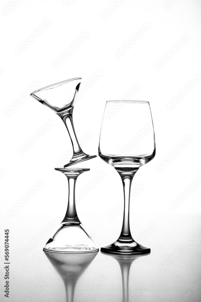 empty wine glasses