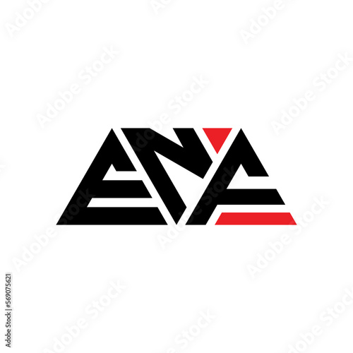 ENF triangle letter logo design with triangle shape. ENF triangle logo design monogram. ENF triangle vector logo template with red color. ENF triangular logo Simple  Elegant  and Luxurious Logo...