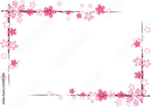 桜　春　花びら　
