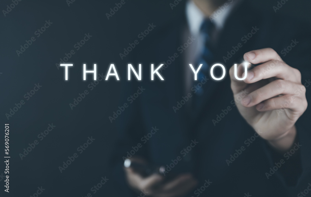 thank you message displayed on a virtual screen.
thank you message displayed on a virtual screen.