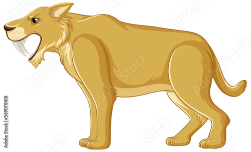 Saber Toothed cat vector