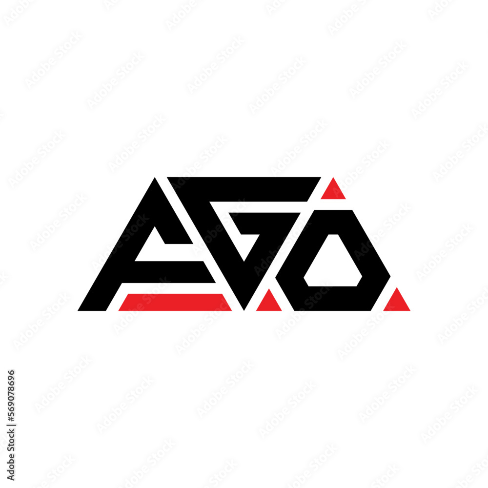 FGO triangle letter logo design with triangle shape. FGO triangle logo design monogram. FGO triangle vector logo template with red color. FGO triangular logo Simple, Elegant, and Luxurious Logo...
