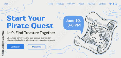 Start your pirate quest, lets find treasures web