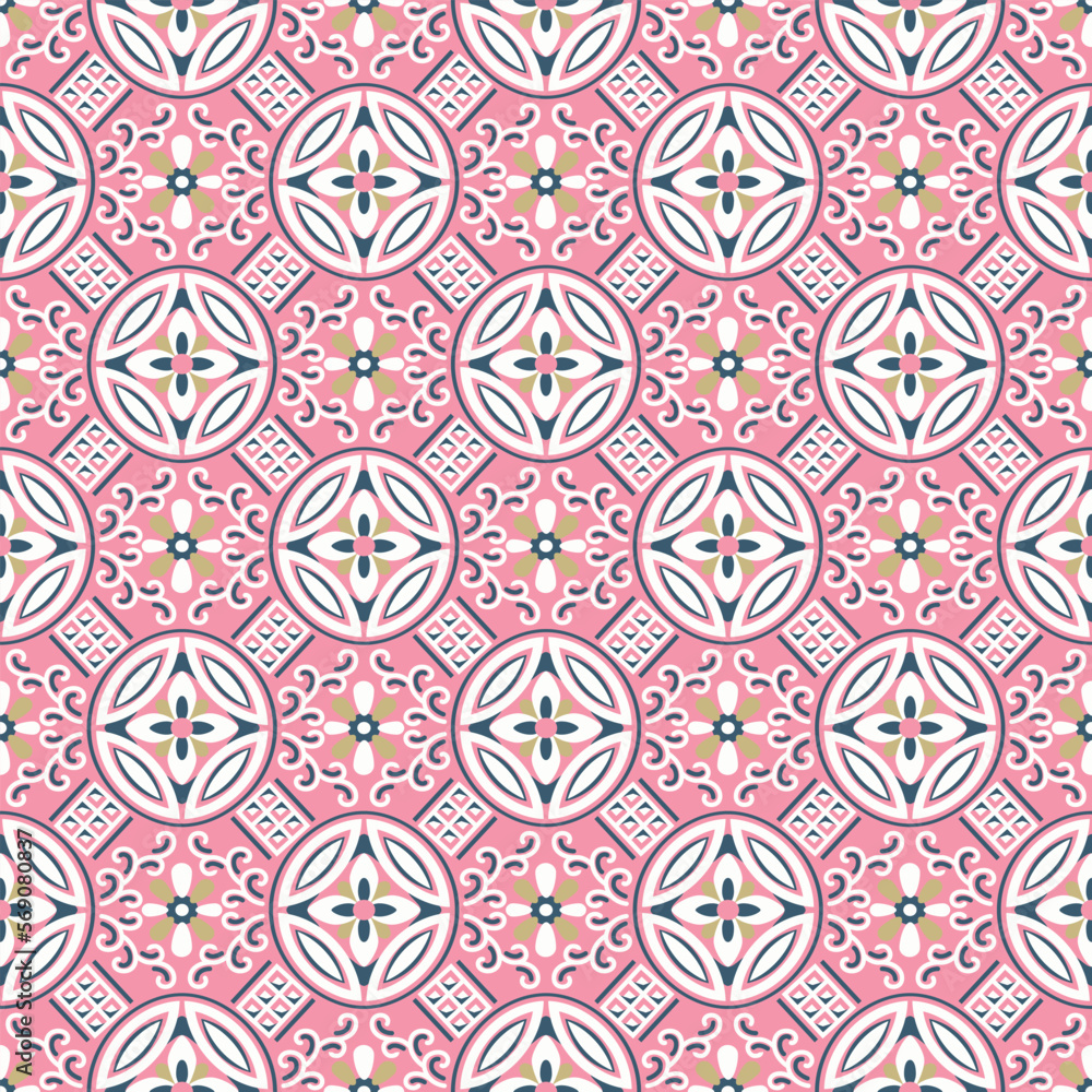 Japanese Petal Flower Ellipse Diamond Vector Seamless Pattern Japanese Petal Flower Ellipse Diamond Vector Seamless Pattern