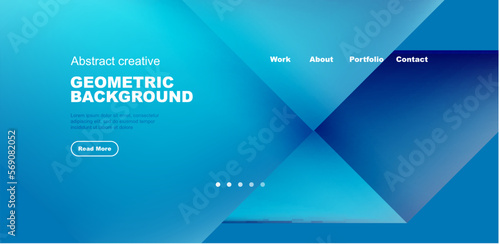 Dynamic triangle design with fluid gradient colors abstract background