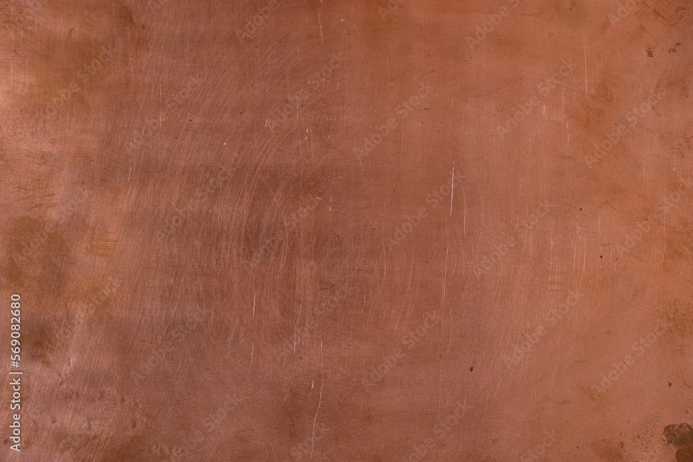 Naklejka premium Copper surface. Daylight. Copy space.