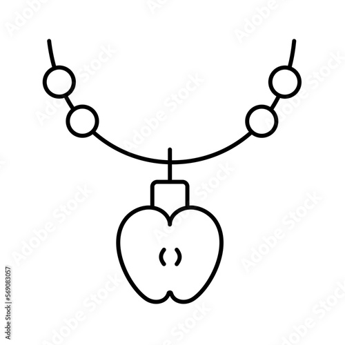 Apple locket Vector Icon

