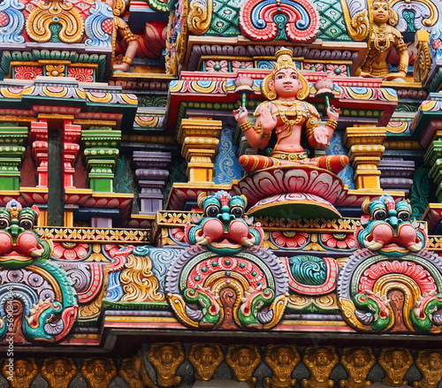 The Colorful Hindu Temple in Bangkok , Thailand, 5th February 2023.