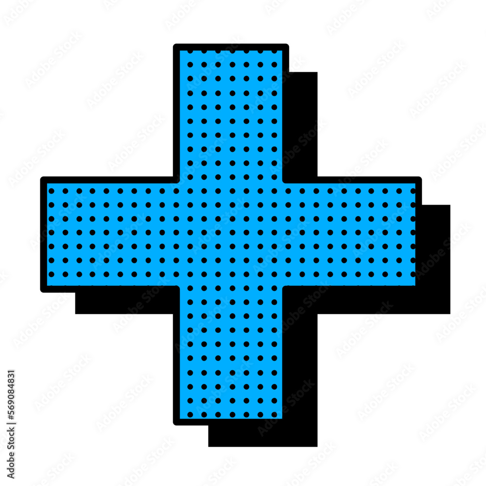 Obraz premium 90s Geometric Shape Dot Halftone