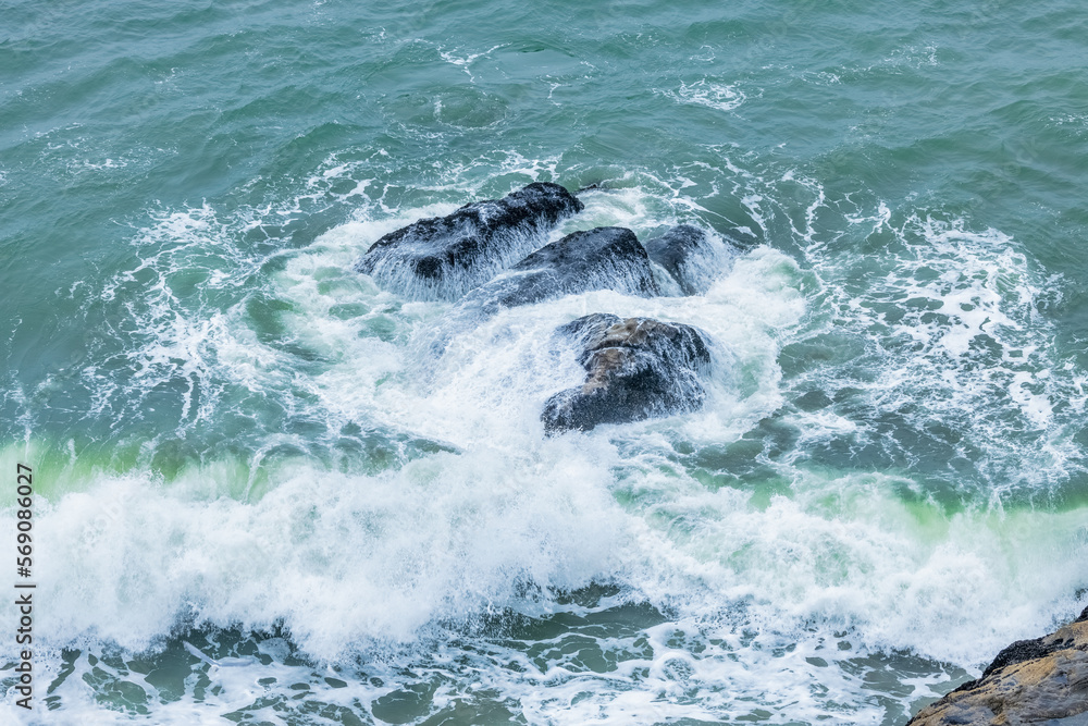 California Pacific coast rocky shore in San Francisco Bay California Pacific coast rocky shore in San Francisco Bay