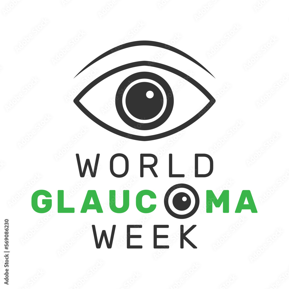 Vector illustration of World Glaucoma Week. Observed every year in March Vector illustration of World Glaucoma Week. Observed every year in March
