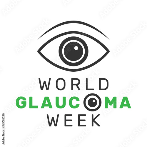 Vector illustration of World Glaucoma Week. Observed every year in March