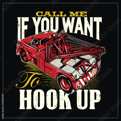 Towing Truck Graphic Illustration