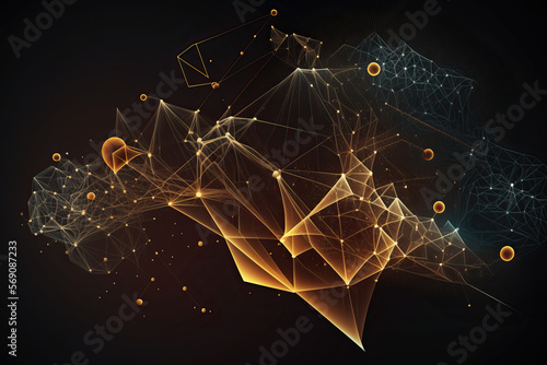 Abstrakter Hintergrund von Technik und Wissenschaft, Abstract background of technology and science