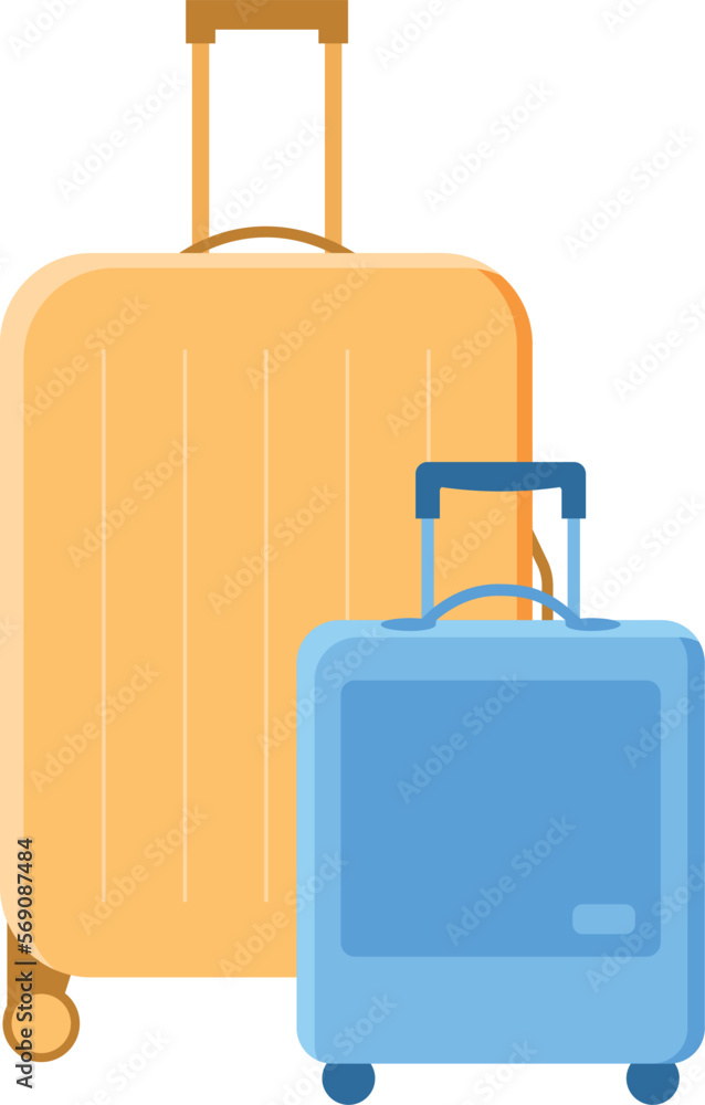 Fototapeta premium Two isolated suitcases for travel