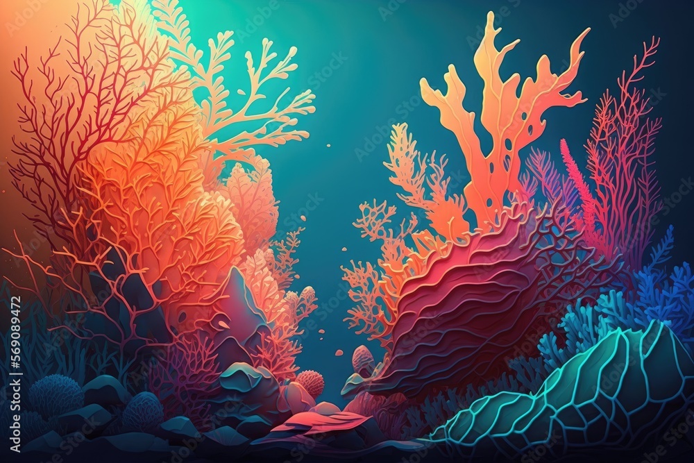 tropical coral reef background