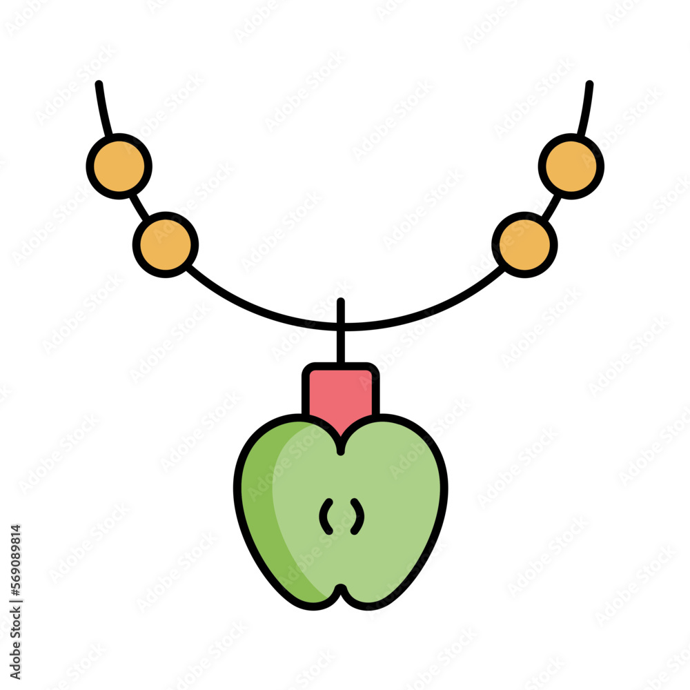 Obraz premium Apple locket Vector Icon