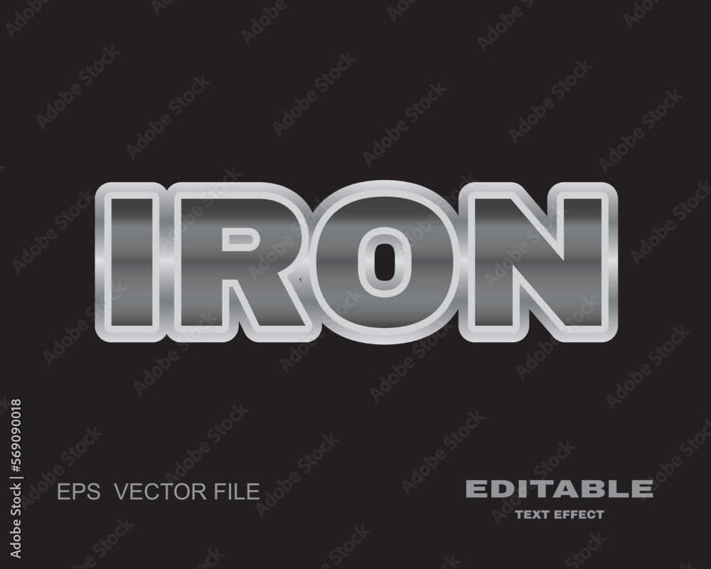 iron text effect 