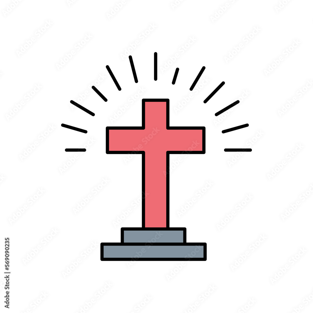 Fototapeta premium Christianity symbol Vector Icon