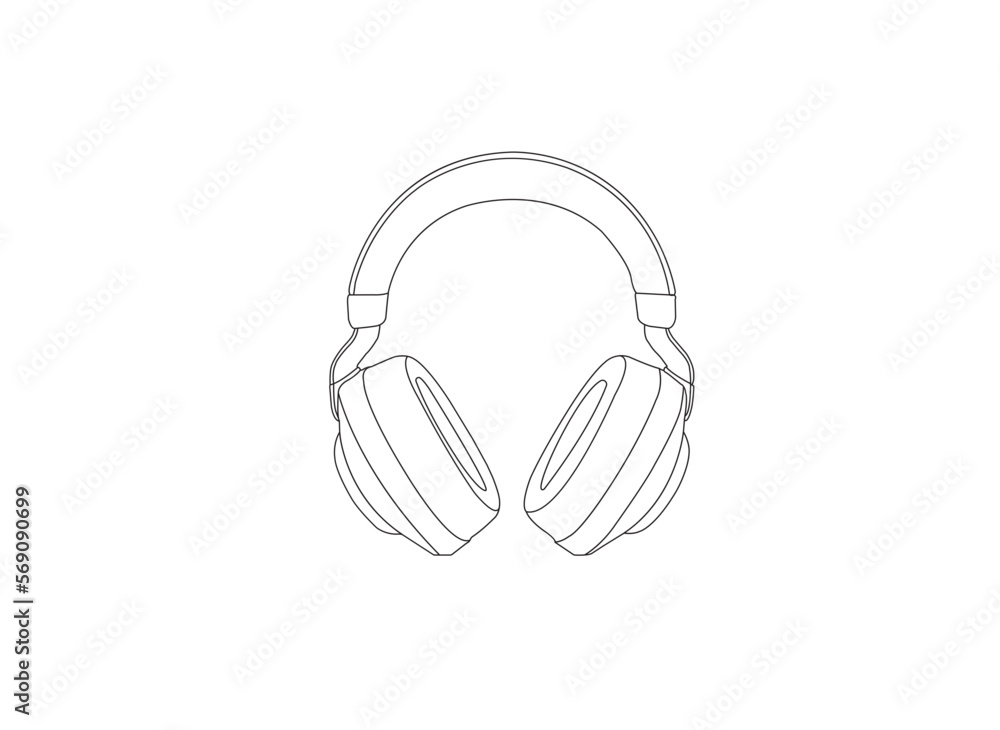 headphones vectors on white background headphones vectors on white background