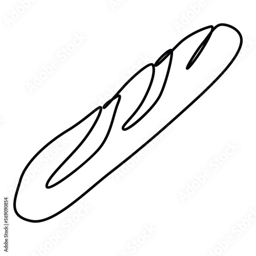 Single continuous line drawing of stylized sweet fresh bake bakery pastry in minimal continuous one line Modern one line draw design vector illustration for cafe or food delivery service