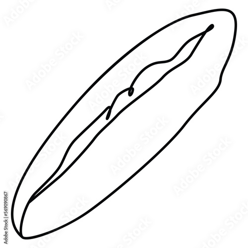 Single continuous line drawing of stylized sweet fresh bake bakery pastry in minimal continuous one line Modern one line draw design vector illustration for cafe or food delivery service