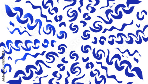 Abstract background with random doodles in blue. Perfect for wallpapers, website backgrounds, posters, banners