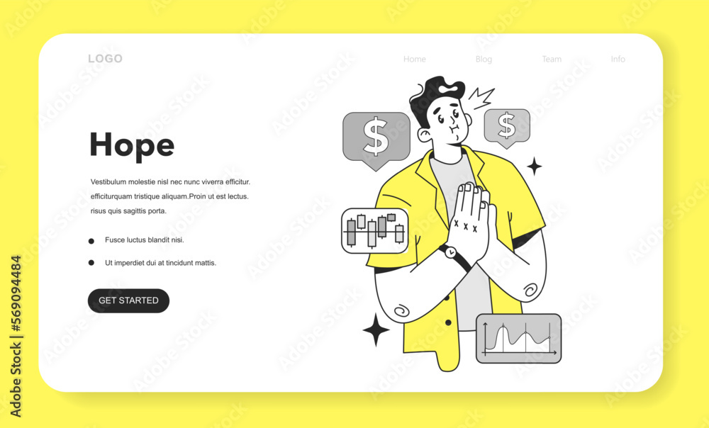 Cycle of investor emotions web banner or landing page. Cycle of investor emotions web banner or landing page.