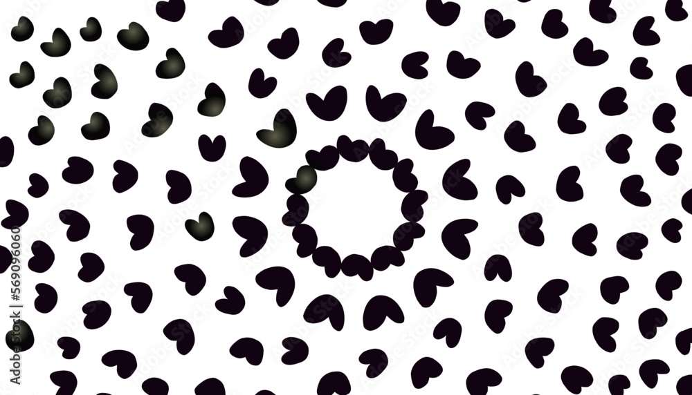 Fototapeta premium Abstract illustration background with lots of black love pictures. Perfect for wallpapers, banners, website backgrounds and more.