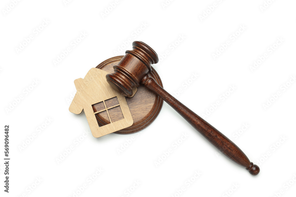 Concept of public sale, auction, isolated on white background Concept of public sale, auction, isolated on white background