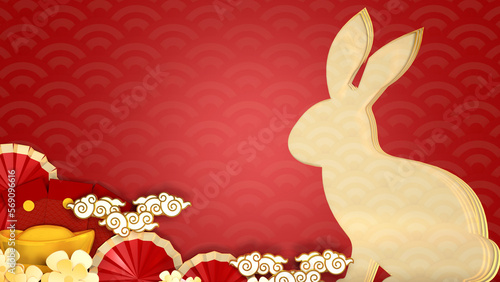 Photography Happy chinese new year for space for message Isolated in background
