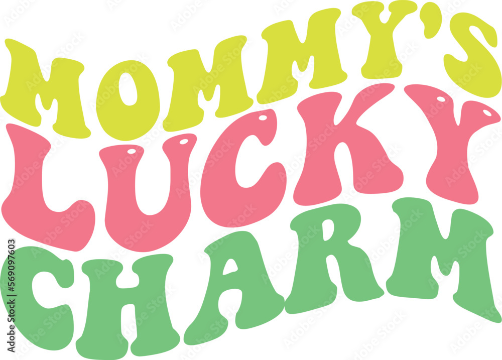 mommy's lucky charm Retro SVG