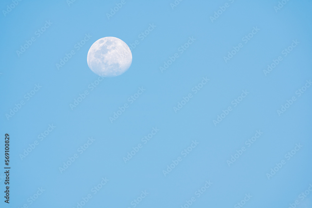 Waxing Gibbous Moon during daylight Waxing Gibbous Moon during daylight