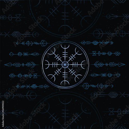 Vegvisir true blue outline wallpaper photo