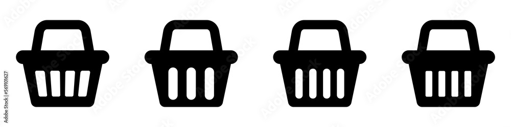 Shopping basket icon - vector illustration. Shop cart, bag, online purchase, retail vector illustration design on white background. Shopping basket icon - vector illustration. Shop cart, bag, online purchase, retail vector illustration design on white background.