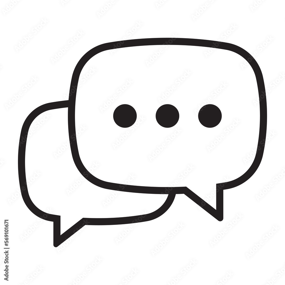 Chat icon vector isolated element. Talk bubble speech sign. Blank bubble vector icon. Message vector icon. Chat icon vector isolated element. Talk bubble speech sign. Blank bubble vector icon. Message vector icon.