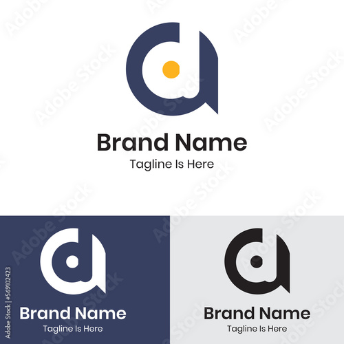  ad letter chat logo design 