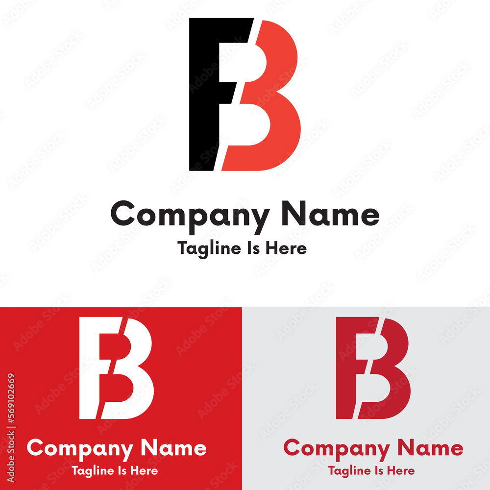 Abstract letter FB Logo design