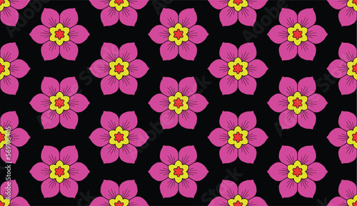Geometric ethnic pattern seamless flower color. seamless pattern. Design for fabric,curtain,background,carpet,wallpaper,clothing,wrapping,Batik,mandalas,fabric,Vector illustration. pattern style.