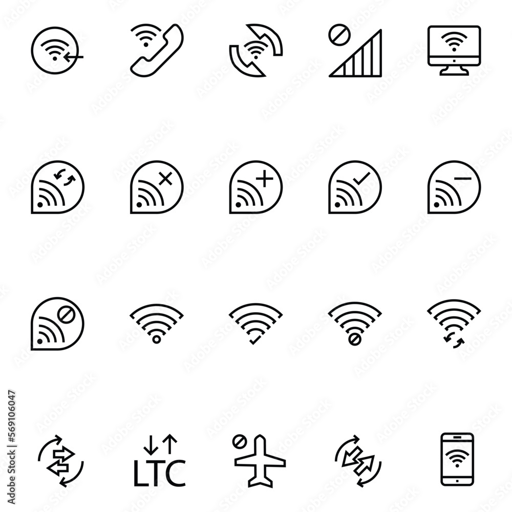 Outline icon for signal indicator 