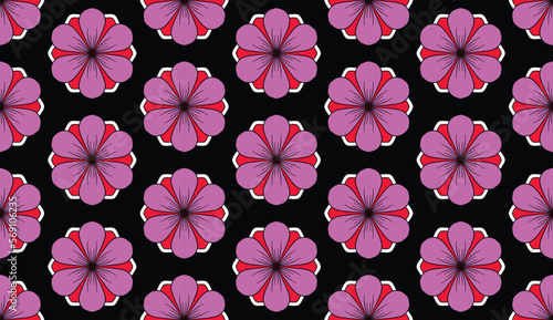 Geometric ethnic pattern seamless flower color. seamless pattern. Design for fabric,curtain,background,carpet,wallpaper,clothing,wrapping,Batik,mandalas,fabric,Vector illustration. pattern style.