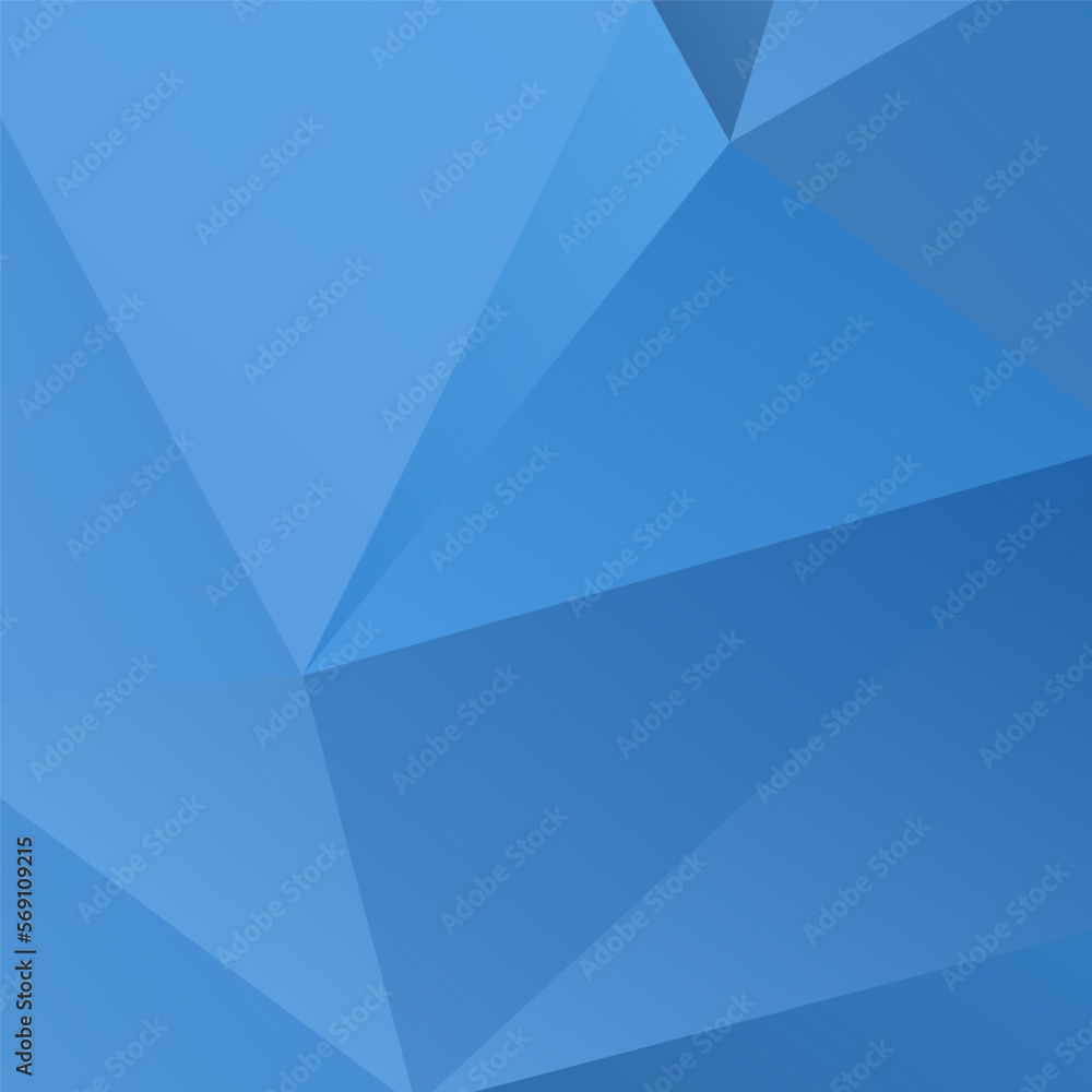 Obraz premium Abstract Blue Triangle Geometric Background, Vector Illustration.